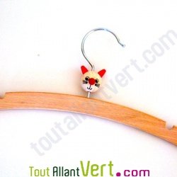 Cintre enfant chat en bois non trait�