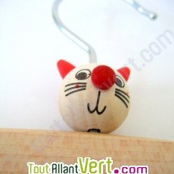 Cintre enfant chat en bois non trait�