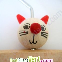 Cintre enfant chat en bois non trait�