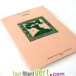 Cahier �colier recycl� A4, 96p Arbre vert