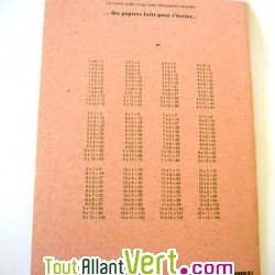 Cahier �colier recycl� A4, 96p Arbre vert