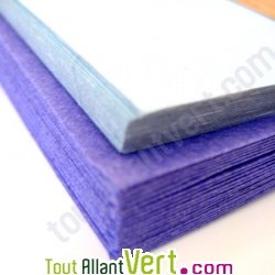 Enveloppes recycl�es rustiques bleues + cartes jaunes x20