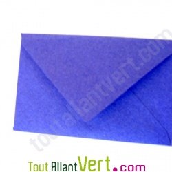 Enveloppes recycl�es rustiques bleues + cartes jaunes x20
