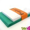 Enveloppes recycl�es rustiques vertes + cartes blanche x20
