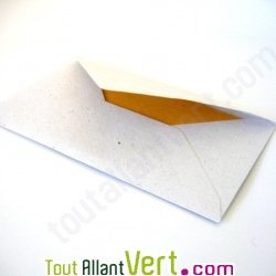 Enveloppes recycl�es rustiques 9x14cm + cartes de visite 250g x20
