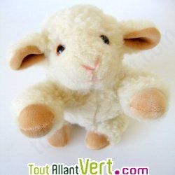 Agneau laine bouillotte 24 cm avec noyaux de cerises