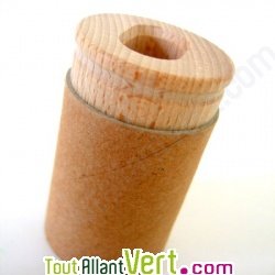 Taille crayon bois avec r�servoir 2 trous en carton recycl�