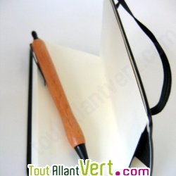Coffret Carnet de voyage recycl� noir en cuir