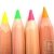 Surligneurs crayons fluo en bois naturel, lot de 4