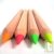 Surligneurs crayons fluo en bois naturel, lot de 4
