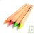 Surligneurs crayons fluo en bois naturel, lot de 4