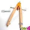 Compas r�glable en bois naturel non trait� 16cm