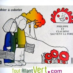 Cahier � colorier Sauver la for�t en papier recycl�