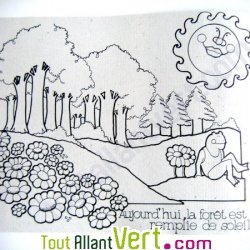 Cahier � colorier Sauver la for�t en papier recycl�