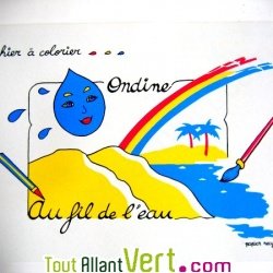 Cahier � colorier Ondine au fil de l\'eau en papier recycl�