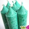 Lot de 6 bougies st�arine v�g�tale vert