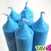 Lot de 6 bougies st�arine v�g�tale bleu ciel