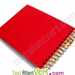 Album photo recycl� rouge, int�rieur blanc, 17x23cm 30 pages