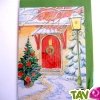 Carte de voeux Porche sous la neige 100% recycl�e