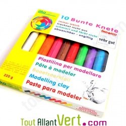 P�te � modeler b�tons 10 couleurs �cologique et saine