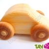 Mini voiture de courses en bois 7,5x5 cm