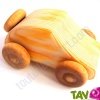 Petite voiture de courses en bois 10x6 cm