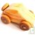 Petite voiture de courses en bois 10x6 cm