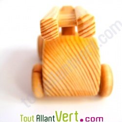 Camion pompier en bois 13x6 cm