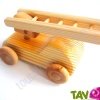 Camion pompier en bois 13x6 cm