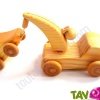D�panneuse avec voiture en bois 20x6 cm