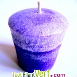 Bougie votive st�arine v�g�tale parfum lavande