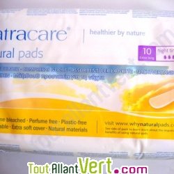 Serviettes hygi�niques naturelles pour la nuit, boite de 10