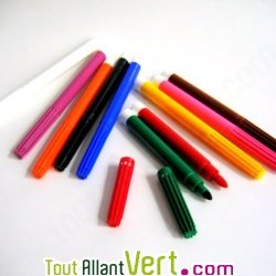 Bo�te de 10 Feutres �cologiques � l\'eau avec effaceur