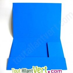 Chemise recycl�e 3 rabats A4 bleu