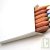 Bo�t� de 6 mini-crayons de couleur en bois naturel