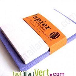 Enveloppes recycl�es rustiques bleues + cartes blanches  x20