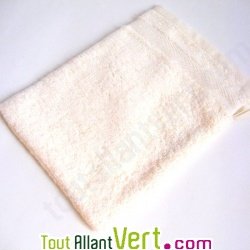 Gant de toilette �cru, 22x16cm, en �ponge 100% coton bio