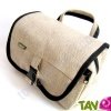 Trousse de toilette, chanvre bio, 23x23x11cm, naturel/noir