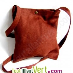 Sac � bandouliere Rainforest chanvre biologique, 30x27cm marron