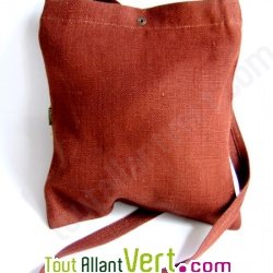 Sac � bandouliere Rainforest chanvre biologique, 30x27cm marron