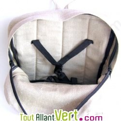 Sac � dos en chanvre biologique, 43x32x9cm, naturel