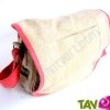 Sac � main Sorrento en chanvre biologique, 28x20x13cm, naturel et rose ancien
