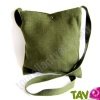 Sac � bandouliere Rainforest chanvre biologique, 30x27cm vert