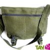 Sac � bandouli�re urbain Besace, chanvre biologique, 35x29x10cm, vert