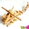 H�licopt�re en bois naturel � monter Equilibrist