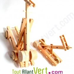 Catapulte en bois naturel � monter Equilibrist 20x15x6cm