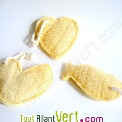 Set de 3 �ponges v�g�tales en luffa naturel