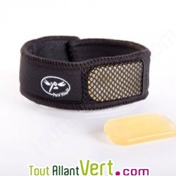 Bracelet anti-moustiques aux huiles essentielles Parakito Noir
