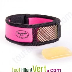 Bracelet anti-moustiques aux huiles essentielles Parakito Rose Fuchsia