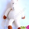 Peluche Ane assis en coton bio 45cm